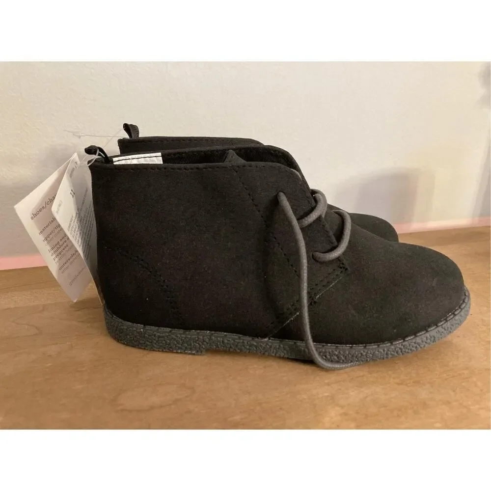 Gymboree size 11 toddler NWT Holiday Dressed Up Boots Black Hi top Shoes black